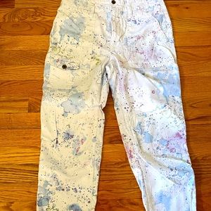 Anthropologie The Wanderer Paint Splatter Cargo Pants